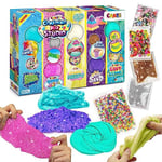 CRAZE Set de Pate à Modeler & Slime Kit Compound Mix Studio Slime Enfant Magic Slime, Cloud Slime, Slime Fluffy Mellow, Sable Magique Magic Sand & Soft Slime - Atelier créatif Enfant - 34248