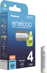 Panasonic Eneloop AAA genop.batterier, 4 stk