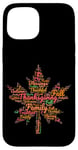 iPhone 15 Thanksgiving Maple Leaf Word Cloud Turkey Day Fall Tradition Case