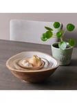 One.World Appleton Mango Wood Nesting Serving Bowls, Set of 3, Natural/White