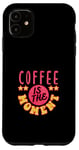 Coque pour iPhone 11 Café en grains de caféine Lover Tasse à café Barista