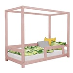 Benlemi Lit cabane Enfant BUNKY 120 x 200 Rose Pastel