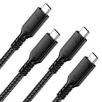 Cable Thunderbolt 4 Cable 40Gbps, [2-Pack 1m] Câble High Speed USB C Supporte 240W/ 8K@60Hz pour Thunderbolt 3/USB4, iPhone 15 Pro, Macbook, iPad Pro, iMac