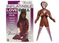 Mercedes Inflatable Love Doll Blow Up Life Size Black Model 3 Hole Glow Sex Toy