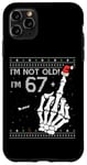 Coque pour iPhone 11 Pro Max 67 + 1 Flip Off Middle Finger - Funny Skull 68th Birthday