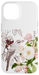 Coque pour iPhone 14 Protective Phone Case for Cute Girls Women bird & flower