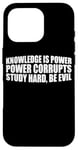 iPhone 16 Pro Knowledge Is Power, Power Corrupts Study Hard, Be Evil |-- Case