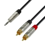 Adam Hall Y-splitkabel Minijack til Phono (3m)