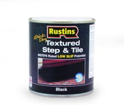 RUSTINS Textured Step & Tile Paint 500ml Black 500ml,