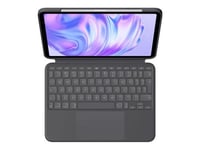 Logitech Combo Touch - Clavier et étui - avec trackpad - rétroéclairé - Apple Smart connector - QWERTY - R.-U. - graphite - pour Apple 11-inch iPad Pro (M4)