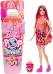 Barbie Poupée Pop Reveal série Bubble Tea avec accessoires et animal parfum mochi à la mangue, 8 surprises dont un changement de couleur, un gobelet avec rangement, HTJ22