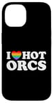 Coque pour iPhone 14 Love Hot Orcs est un RPG amusant et fantastique pour les fans de Monster Green Skin Race