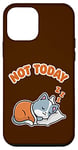 iPhone 12 mini Not Today Cute Kawaii Cat Sleeping Official Sleep Outfit Case