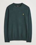 Lyle & Scott Cotton/Merino Crew Neck Jumper Argyle Teal