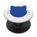 Point de chat bleu dans un état rouge Harris Walz 2024 PopSockets PopGrip Adhésif