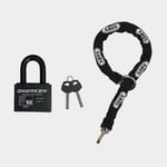 ABUS,Qvarken Låspaket klass 4 med hänglås Qvarken (60 mm x Ø14 mm) & låskätting 3 ABUS 9KS (150 cm Ø9