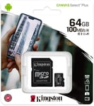 64GB KINGSTON Micro SD SDHC Memory Card Class 10 Memory TF With SD Card Adapter