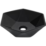 Lavabo, Vasque de luxe, Evier, Bac à laver 41x36, 5x12 cm céramique noir pwfn92882 MaisonChic