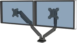 Fellowes Platinum Series Dual Arm Monitor Up to 10 - 27-Inch - Black