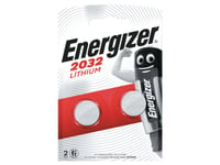 Knapcellebatteri, Energizer Lithium, Cr2032, 2 St