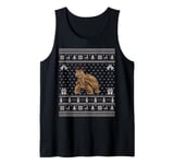 Ugly Xmas Sweater Style Tortoise Reindeer Christmas Tank Top