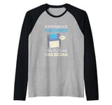 The Future Has Began Storage Device Funny Floppy Disk Raglan Baseball Tee