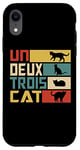 Coque pour iPhone XR Un Deux Trois Cat - Jeu de mots français amusant, chat amusant