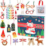 iZoeL Craft Advent Calendar Girls Kids 2024 Art Craft Advent Calendar DIY Gifts - Christmas Countdown Advent Calendar Decorations 24 Ornaments Decor - Inclu Instruction Manual