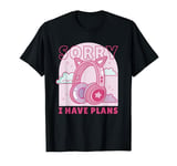 Sorry I Have Plans Cozy Gamer Girl Aesthetic Headphones T-Shirt