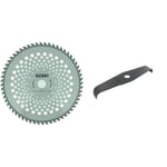 Greenstar Lame débroussailleuse 60 DENTS POINTES CARBURE - Ø 255 mm, Alésage 25,4 mm & Lame de rechange 2 dents 23754 spéciale ronces pour débroussailleuse, Universelle