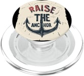 Superbe costume de discours pour marin Raise the Anchor PopSockets PopGrip pour MagSafe