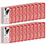 20x German Warning Video Surveillance Sticker Camera Video Sign for Outdoor