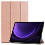 Samsung Galaxy Tab S9 FE Deksel med Tri-fold stativ - Rosa