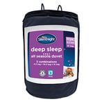 Silentnight Deep Sleep Couette Toutes Saisons pour lit Double 4,5 + 10,5 tog, Polycoton, Blanc