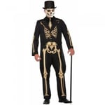 Bristol Novelty Mens Skeleton Formal Costume - L