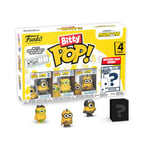 Funko Bitty Pop! Minions - Eye Matie 4PK - Eye, Matie, Cro-Minion, Au Naturel et Une Mini-Figurine Mystère en Surprise - 2.2 Cm - Minions 2 Collectionnable - Étagère Empilable Incluse