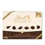 Lindt - Boîte CONNAISSEURS Variation Noir - Assortiment de Chocolats Noirs - Idéal pour Noël, 366g