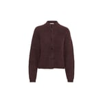 Alphagz Short Cardigan, Redwine Melange