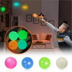 Luminous Balls Högstudsande Glödande Stressboll Klibbig Vägg Ångest Leksak Glöder i Mörkret 6cm