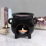 Large Black Cauldron Oil Burner Wicca Gothic Magic Wax Halloween Gift Aroma