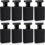 8 Pack of Black Empty Refillable Perfume Spray Bottles with Gold Mist Pump -30ml