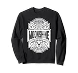 Vintage Moonshine Whiskey Jar Label Funny Moonshiner Alcohol Sweatshirt