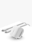 Belkin BoostCharge 20W USB-C Wall Charger & USB-C Cable with Lightning Connector, 1m, White