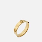 Tory Burch Miller 18K Gold-Plated Stud Ring - 8