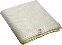 couverture oeillet tissu PVC a' usages multiples exte'rieur en blanc 3x3 mt