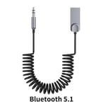 Bluetooth 5.1 Aux-sovitin Langaton auton Bluetooth-vastaanotin USB-liitäntään 3,5 mm:n liittimeen Audio Music Mic Handsfree Kit auton kaiuttimelle