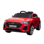 HOMCOM Voiture véhicule électrique Enfant e-tron Sportback S Line 12 V - V. Max. 5 Km/h - Effets sonores, Lumineux - télécommande, Port USB, MP3 - Rouge