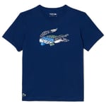 T-shirt Lacoste  T-SHIRT  SPORT EN JERSEY DE COTON BLEU MARINE A IMPRI