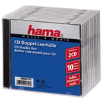 Hama 44747 - Boîtier vide double pour CD x10 pièces