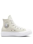 Converse Chuck Taylor All Star Lift Millennium Glam - Natural, Off White, Size 7.5, Women